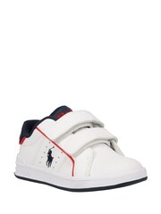 Polo Ralph Lauren Navy/White Hertitage Court III Velco Strap Trainers - Image 1 of 3