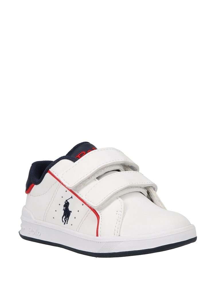 Polo Ralph Lauren Navy/White Hertitage Court III Velco Strap Trainers - Image 1 of 3