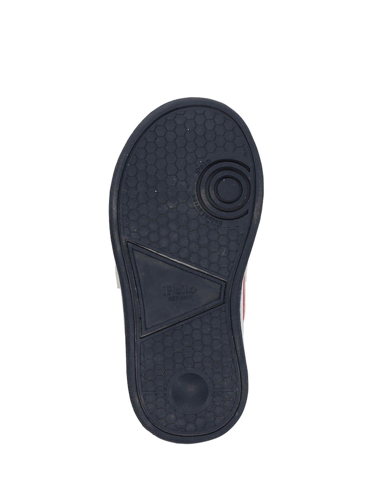 Polo Ralph Lauren Navy/White Hertitage Court III Velco Strap Trainers - Image 2 of 3
