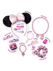 Peers Hardy Pink Minnie Mouse Girls’ Hair Accessories and Jewellery Gift Set with Headband, Clips, Scrunchie, Necklace, Bracelet, Mirror and Comb - Image 2 of 4