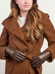 Smeđa - Totes 3 Point Leather Gloves with Smartouch and Water Repellent Finish - Slika 1 od 5