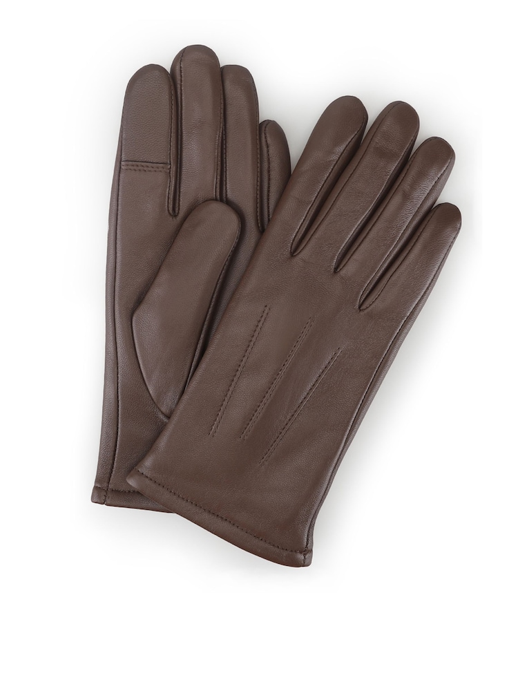 Smeđa - Totes 3 Point Leather Gloves with Smartouch and Water Repellent Finish - Slika 2 od 5 Smeđa - Totes 3 Point Leather Gloves with Smartouch and Water Repellent Finish - Slika 2 od 5