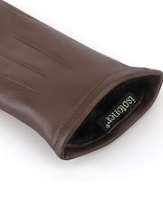 Smeđa - Totes 3 Point Leather Gloves with Smartouch and Water Repellent Finish - Slika 5 od 5