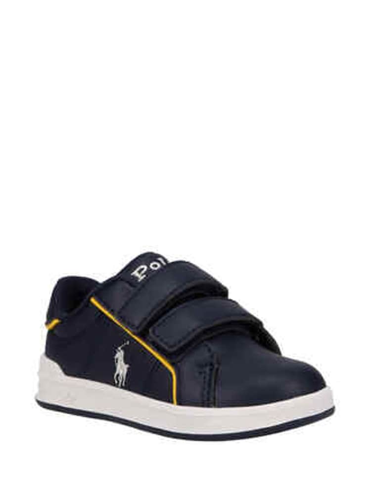 Polo Ralph Lauren Navy Hertitage Court III Velco Strap Trainers - Image 1 of 2