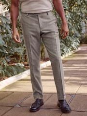 Neutral Slim Fit Textured Suit Trousers - Image 2 of 9