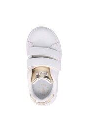 Polo Ralph Lauren White/Pink Heritage Court III Velcro Strap Trainers - Image 2 of 3