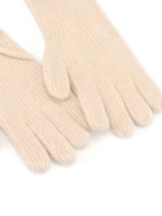 Totes Natural Wool Blend Knitted Gloves with Bow - Image 4 of 5