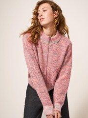 White Stuff Pink Weekend Bomber Jacket - Image 1 of 6