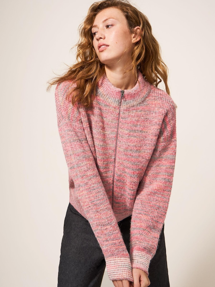 White Stuff Pink Weekend Bomber Jacket - Image 1 of 6 White Stuff Pink Weekend Bomber Jacket - Image 1 of 6