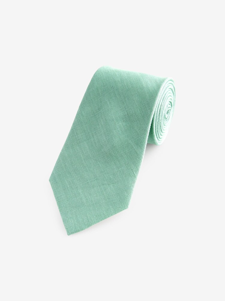 Seafoam Green 100% Linen Tie - Image 1 of 3