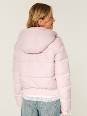 Hollister Purple Feel Good Hooded Puffer Coat - Image 2 of 5