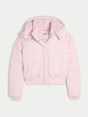 Hollister Purple Feel Good Hooded Puffer Coat - Image 5 of 5