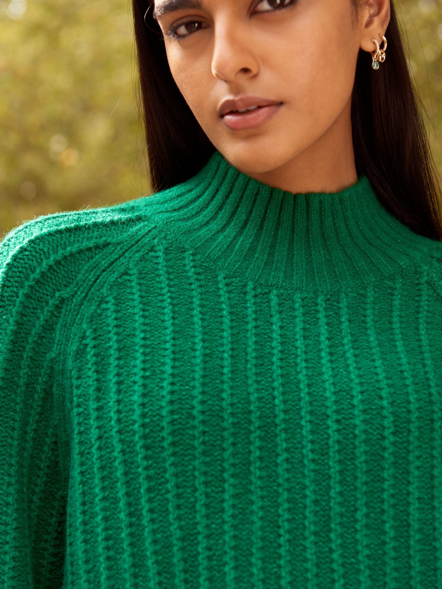 Buy Bright Green Stitch Detail High Neck Long Sleeve Jumper from Next  Luxembourg