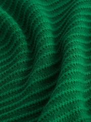 Bright Green Stitch Detail High Neck Long Sleeve Jumper - Image 6 of 6