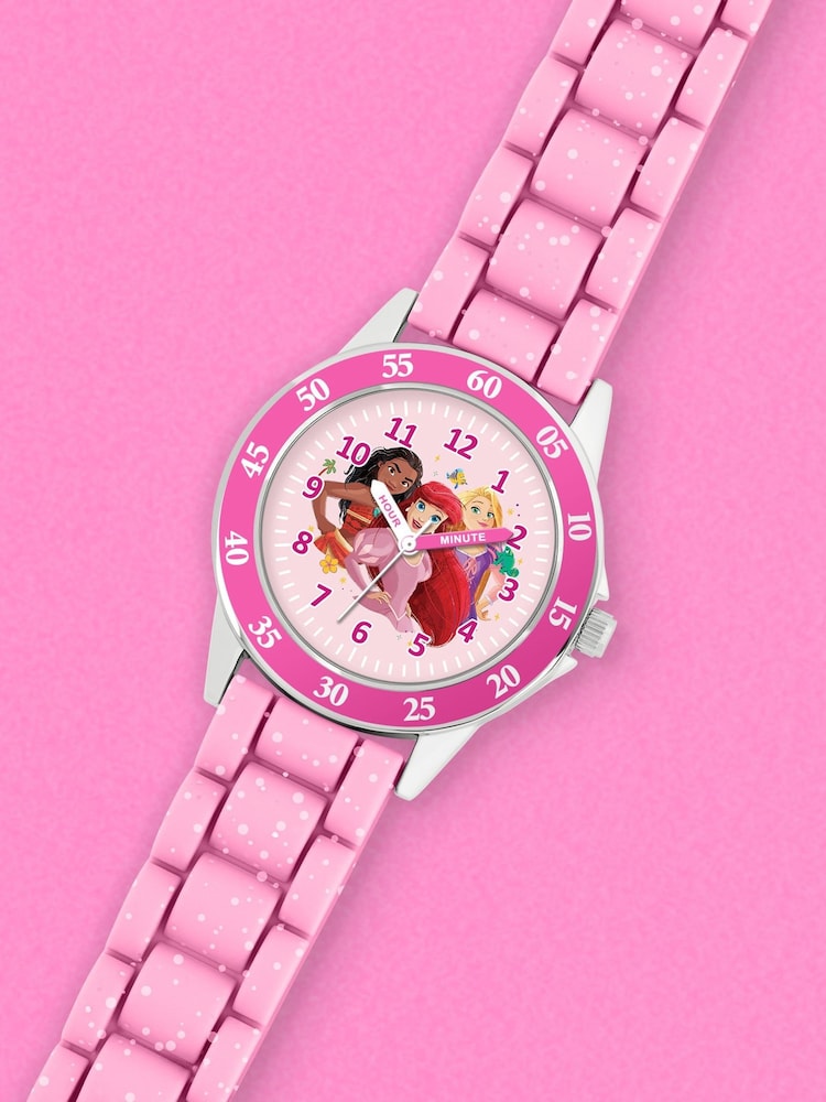 Peers Hardy Pink Disney princess Time Teacher Dial Quartz Watch with Silicone Strap for Kids - Image 4 of 4 Peers Hardy Pink Disney princess Time Teacher Dial Quartz Watch with Silicone Strap for Kids - Image 4 of 4