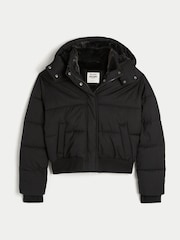 Hollister Black Feel Good Hooded Puffer Coat - Image 5 of 5
