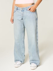 Hollister Blue Ultra Low Rise Baggy Jeans - Image 3 of 6