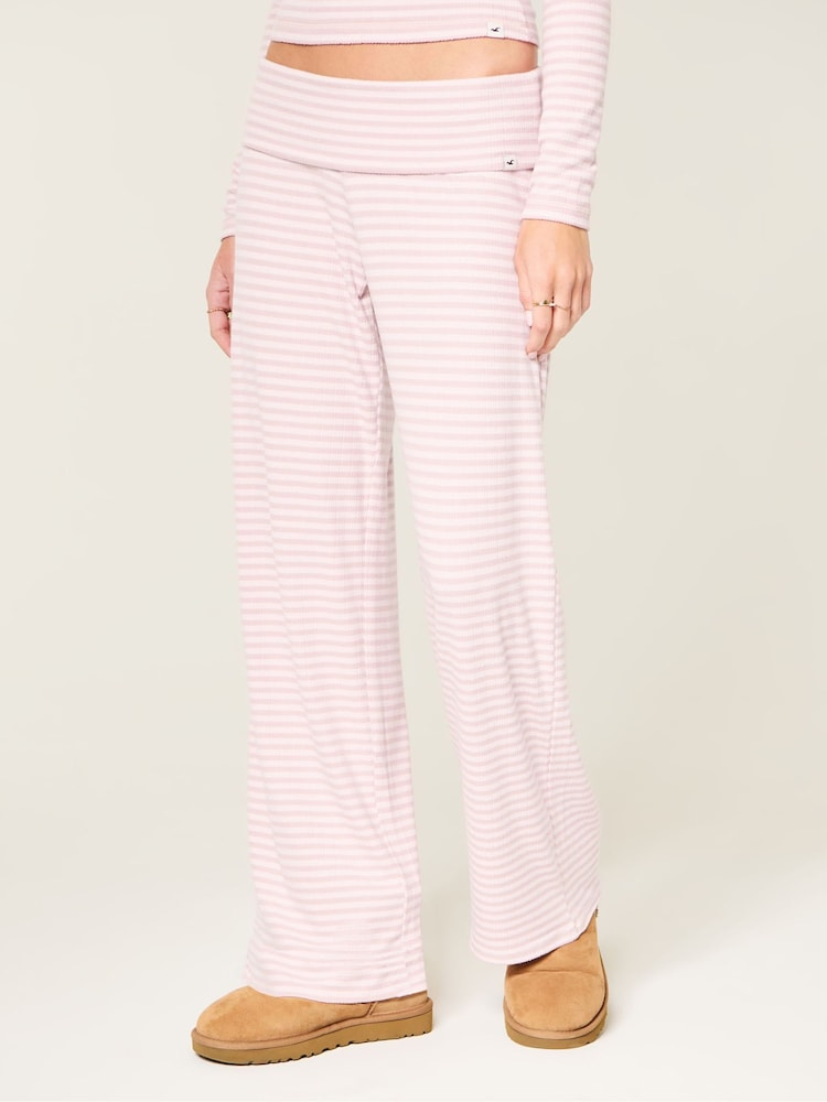 Hollister Pointelle Foldover Wide Leg Pyjama Joggers - 4의 이미지 2