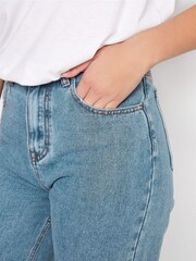 Long Tall Sally Blue Ripped Knee Wide Leg Jeans - Image 4 of 4
