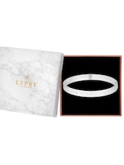 Lipsy Jewellery Silver Tone Heart Bangle Gift Boxed Bracelet - Image 1 of 2