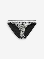 White/Black Printed High Leg Cotton Rich Logo Knickers 4 Pack - Image 7 of 10