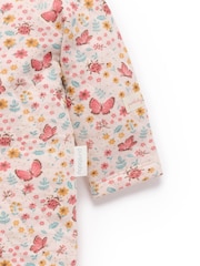 Rozo - Purebaby Quilted Footed Print Two-Way Zip Sleepsuit - Slika 4 od 4