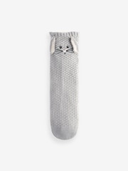 Grey Bunny Character Slipper Socks 1 Pack - Image 1 of 5