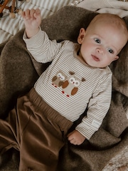 طقم بودي سوت بأكمام طويلة وبنطلون ضيق من Purebaby - صورة 5 من 7