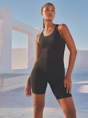 Black Tummy Control Unitard Swimsuit - Image 2 of 7
