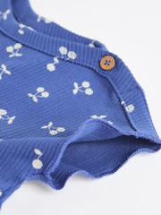 Blue Cherry Baby Peplum Rib Top and Shorts 2 Piece Set - Image 6 of 7