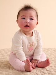 Purebaby Pink Fairy Print Longsleeve Bodysuit 2 Pack - Image 2 of 7