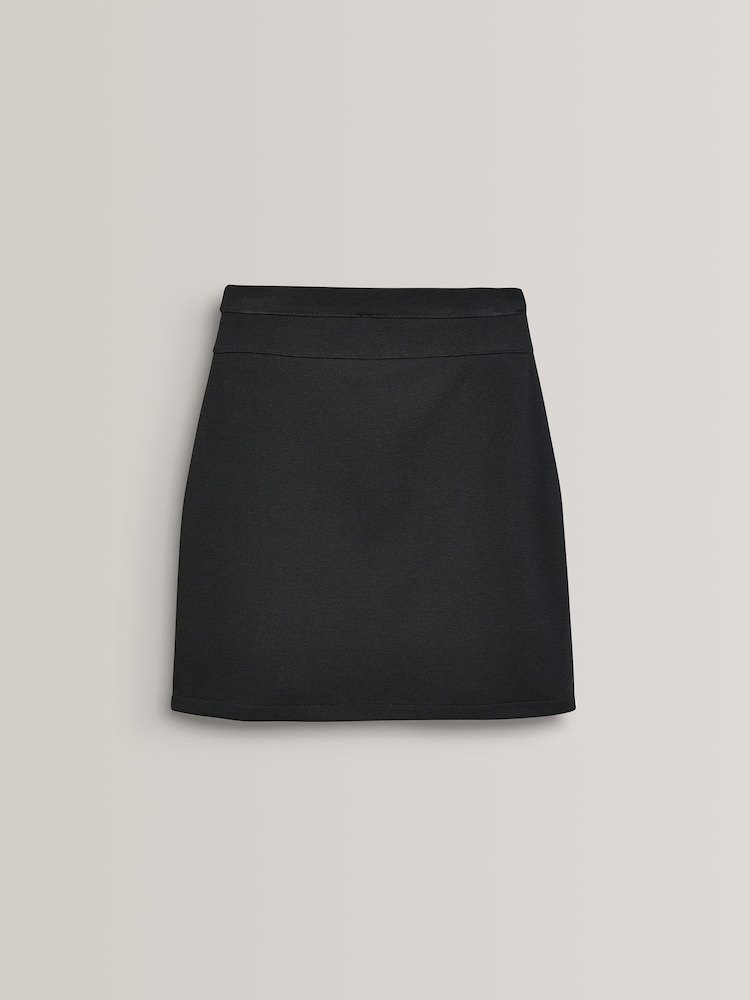 Black Pull-On Jersey Stretch School Pencil Skirt (3-18yrs) - Image 6 of 6