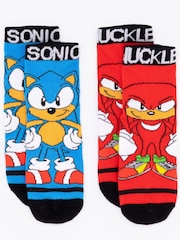 Vanilla Underground Black Sonic the Hedgehog Boys Calf Socks Set of 5 - Image 2 of 6