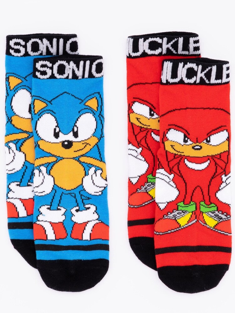 Vanilla Underground Black Sonic the Hedgehog Boys Calf Socks Set of 5 - Image 2 of 6