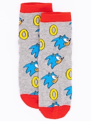Vanilla Underground Black Sonic the Hedgehog Boys Calf Socks Set of 5 - Image 3 of 6