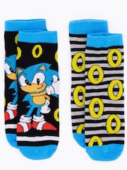 Vanilla Underground Black Sonic the Hedgehog Boys Calf Socks Set of 5 - Image 4 of 6