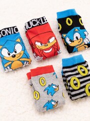 Vanilla Underground Black Sonic the Hedgehog Boys Calf Socks Set of 5 - Image 5 of 6