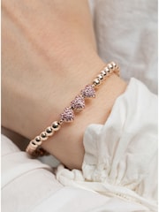 Lipsy Jewellery Pink Micro Pave Stretch Bracelet - Gift Boxed - Image 3 of 3