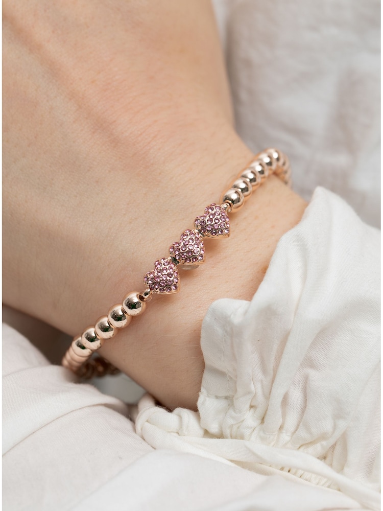 Lipsy Jewellery Pink Micro Pave Stretch Bracelet - Gift Boxed - Image 3 of 3