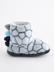Grey Dino Scale Warm Lined Slipper Boots - Image 2 of 6