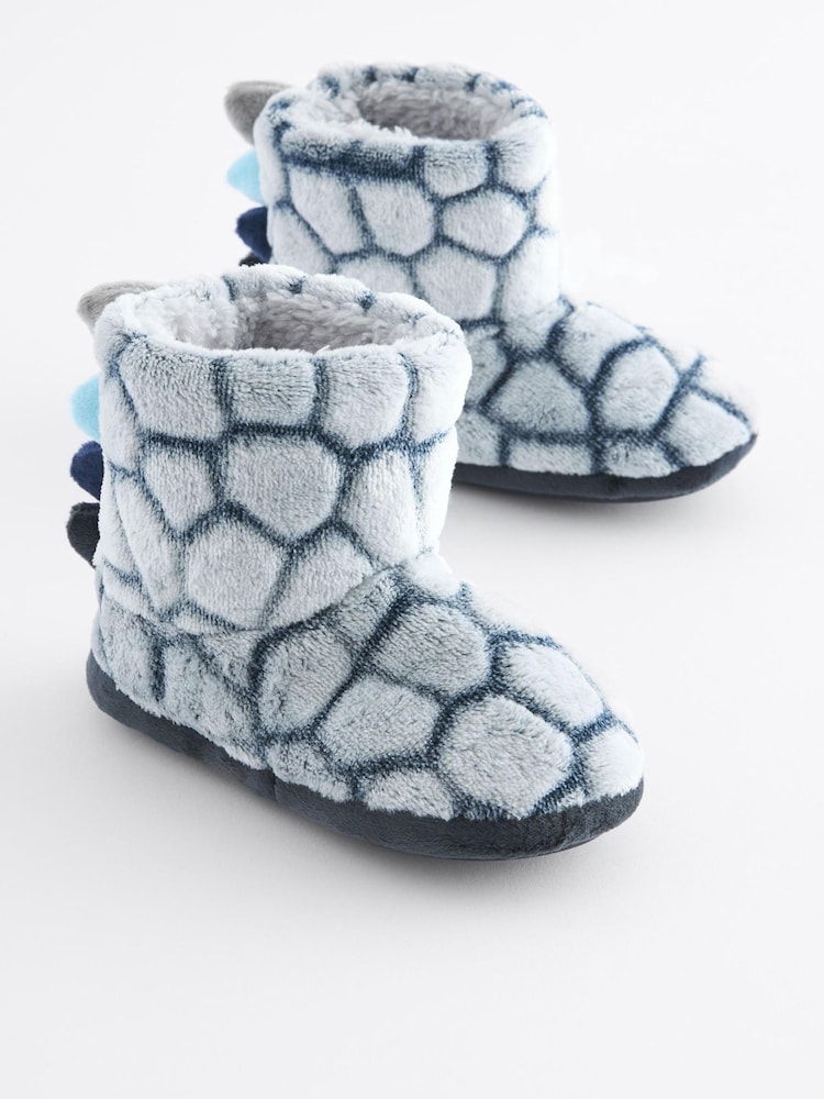 Gris échelle de dinosaure - Chaussons doublés - Image 3 of 6