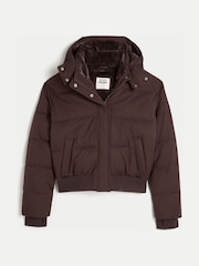 Hollister Brown Feel Good Hooded Puffer Coat - Image 5 of 5