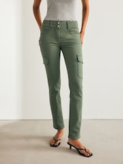 Khaki Green Lift Slim And Shape Cargo Slim Jeans - Image 2 of 9