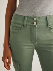 Khaki Green Lift Slim And Shape Cargo Slim Jeans - Image 6 of 9