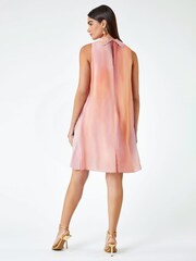 Roman Pink Printed High Neck Shift Dress - Image 2 of 5