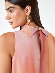 Roman Pink Printed High Neck Shift Dress - Image 5 of 5