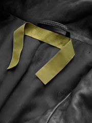 CERENE Wren Black Real Leather Funnel Neck Jacket - Image 8 of 13