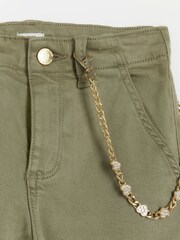 River Island Green Girls Skinny Cargo Jeans - Image 2 of 3