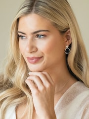 Ivory & Co Rhodium Turin Designer Pearl Earrings - Image 2 of 5