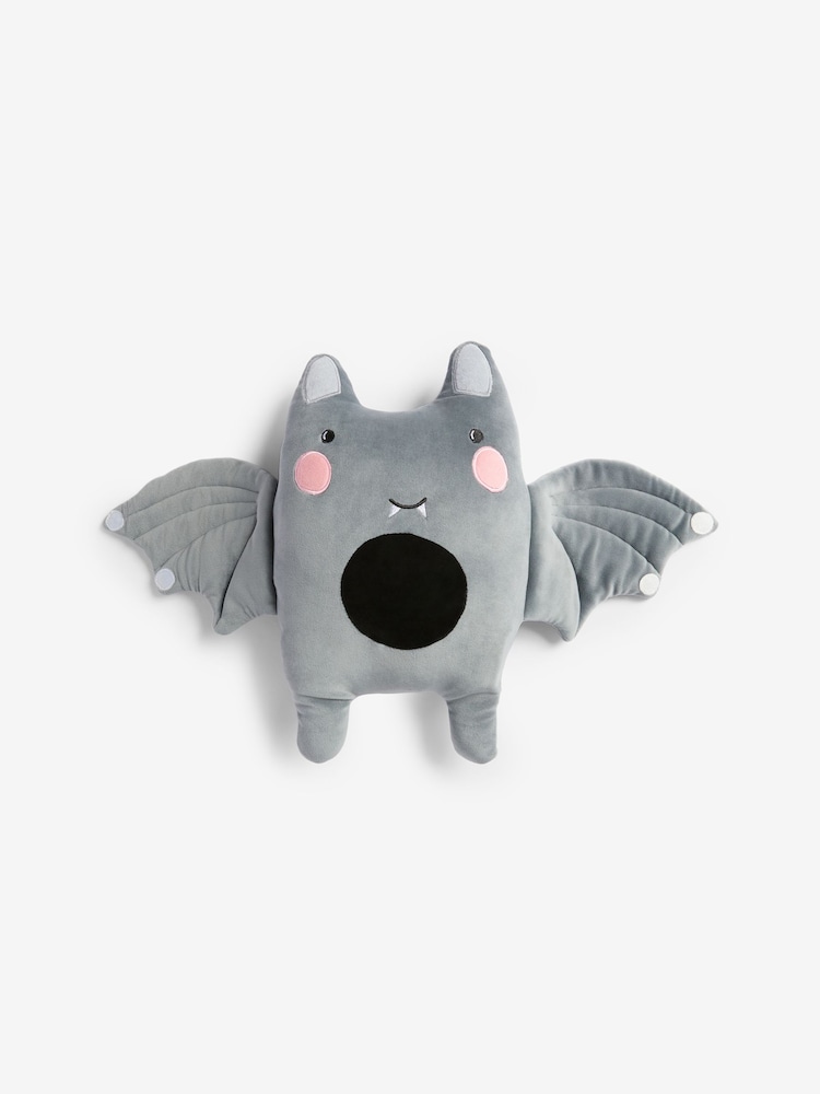 Grey Light Up Halloween Bat Cushion - Image 1 of 4